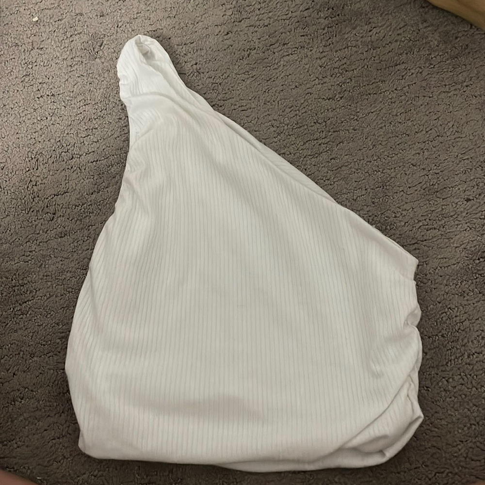one shoulder tank crop size small